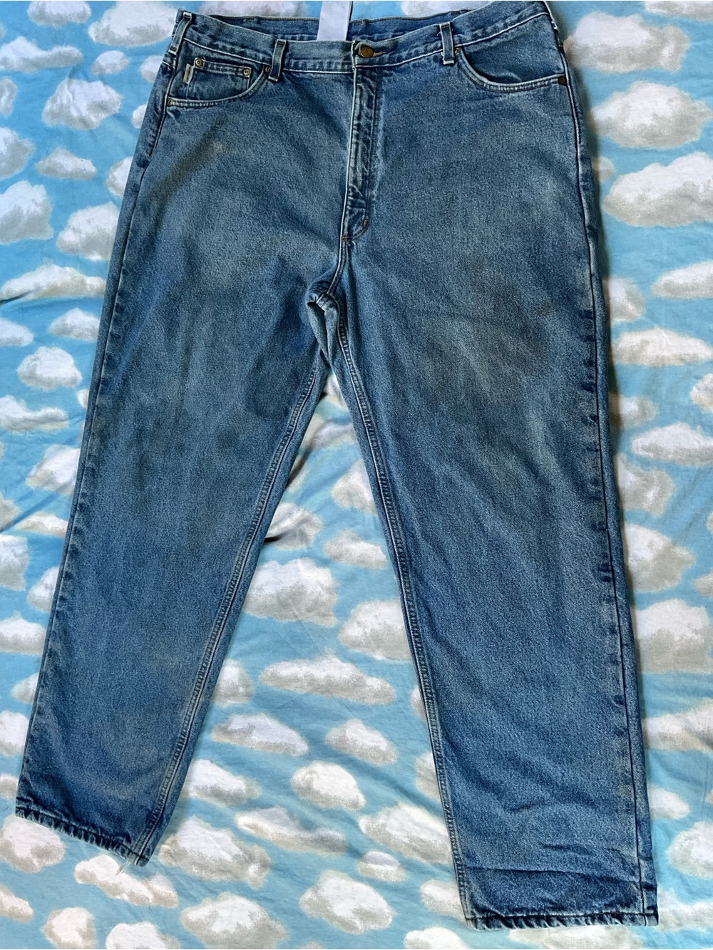 Carhartt B172 Flannel Lined Relaxed Fit Work Jeans Darkstone 42